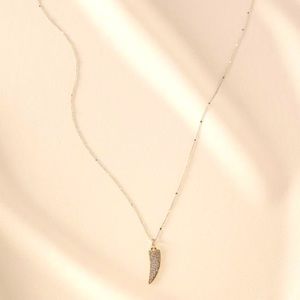 Stella & Dot Horn Pendant mixed metals